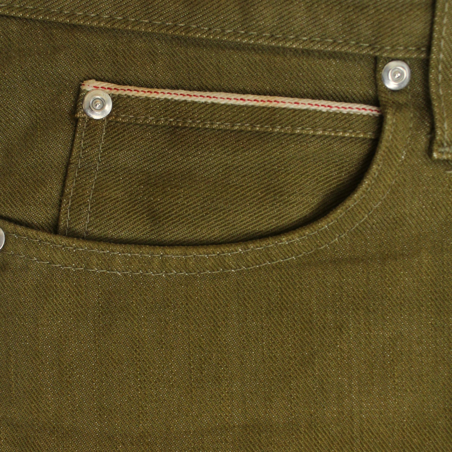 Naked & Famous x Tenue De Nimes 13oz Olive Selvedge Denim Skinny Guy Jeans