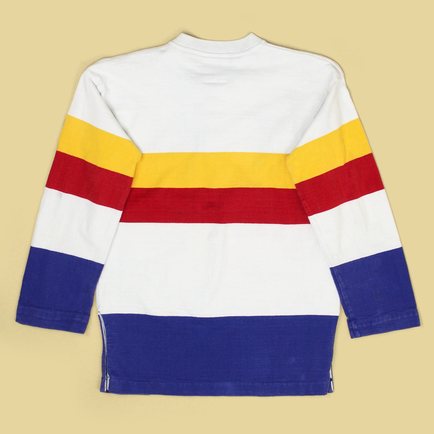Vintage Thatcher & Cross Rugby Stripe 3/4 Sleeve Henley Shirt