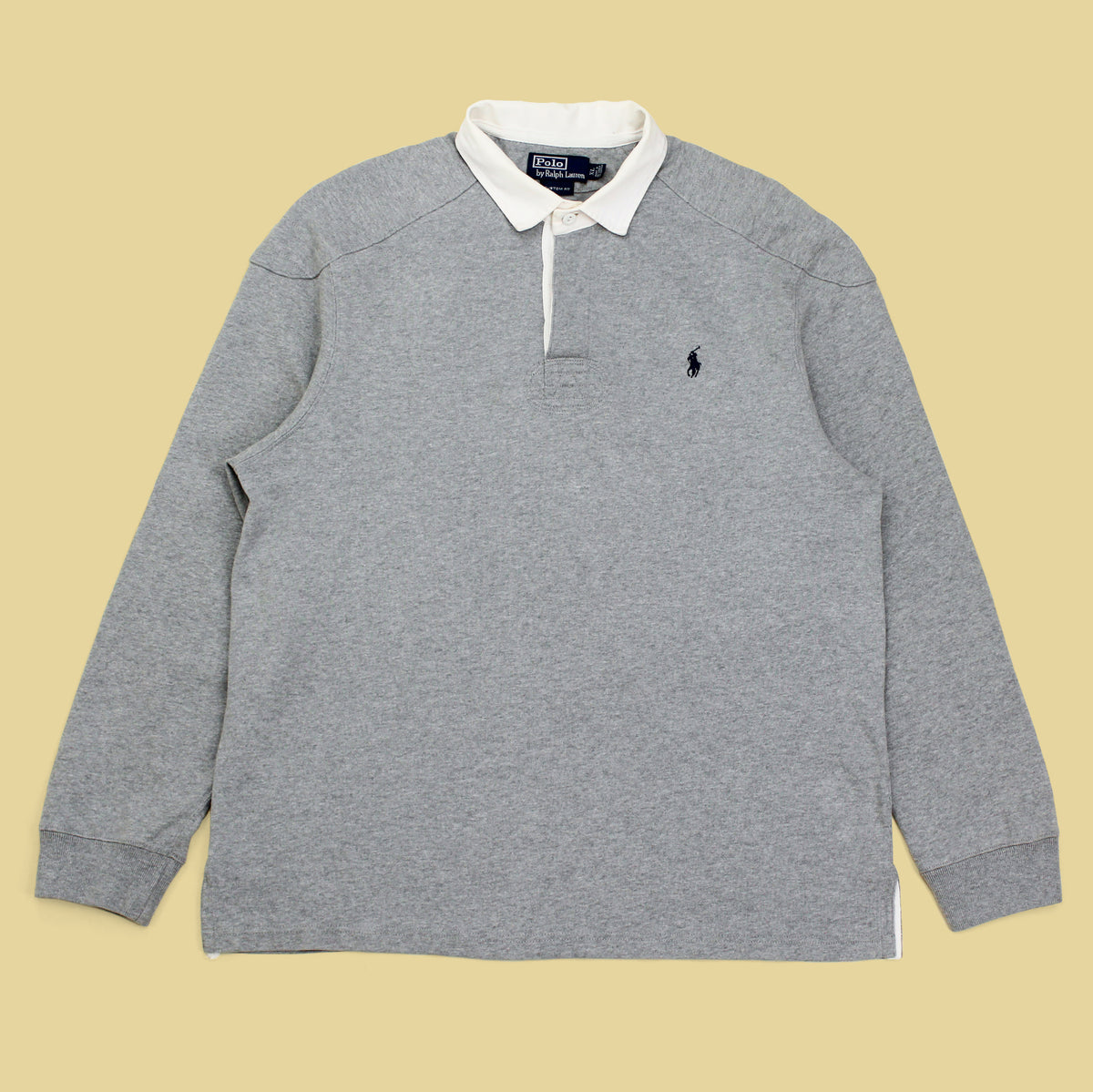 Polo Ralph Lauren Heather Gray Padded Rugby Shirt