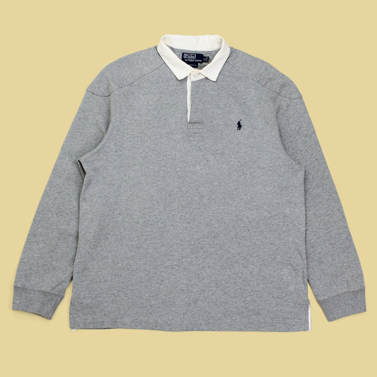 Polo Ralph Lauren Heather Gray Padded Rugby Shirt
