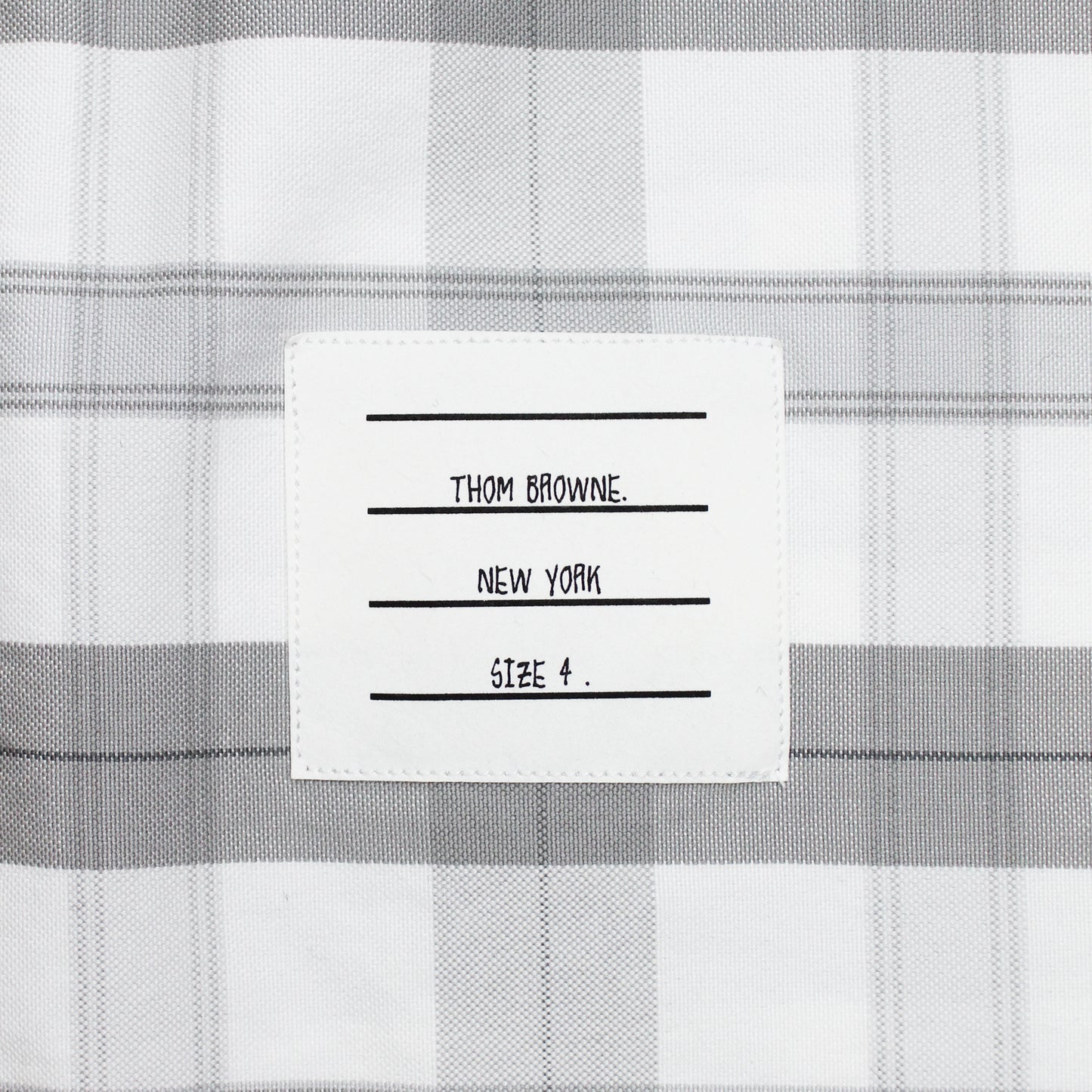 Thom Browne Plaid Oxford Cloth Button Down Shirt
