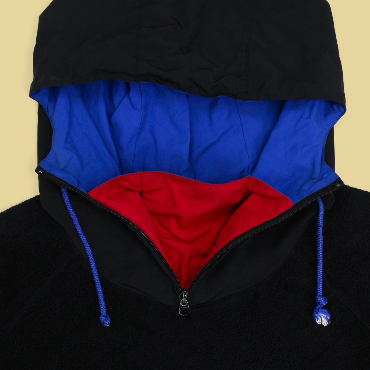 Vintage Polo Ralph Lauren Hi Tech Fleece Quarter-Zip Hooded Anorak Jacket