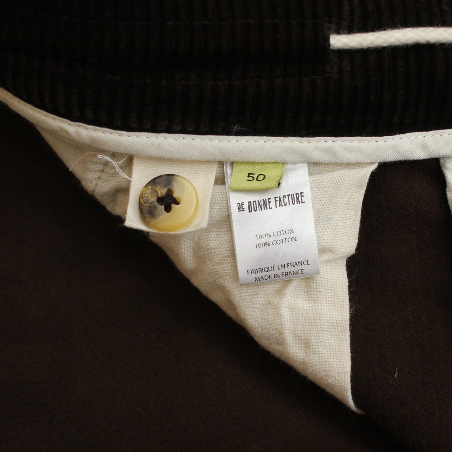 De Bonne Facture Wide-Wale Corduroy Drawstring Easy Pants
