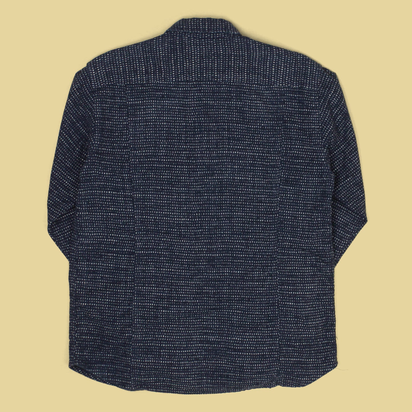 Corridor Japanese Dot Print Indigo-Dyed Cotton Button Down Shirt