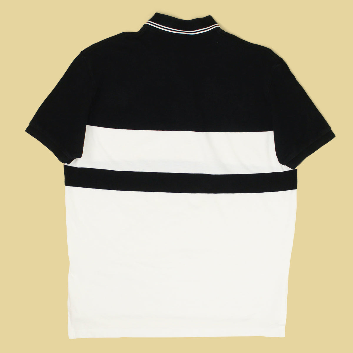 Polo Ralph Lauren Embroidered Crest Block Stripe Pique Knit Polo Shirt
