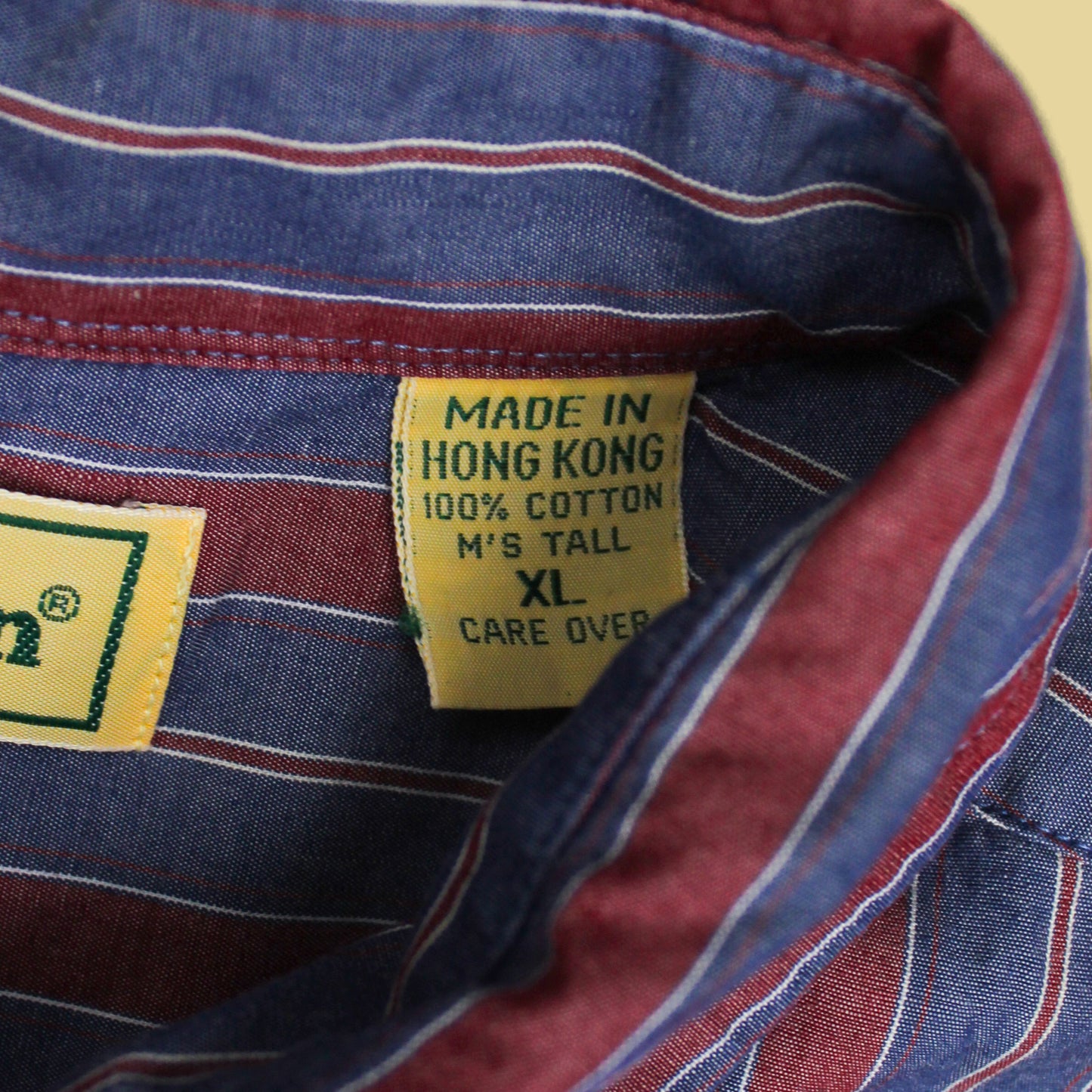 Vintage L.L. Bean Striped Chambray Button Down Shirt