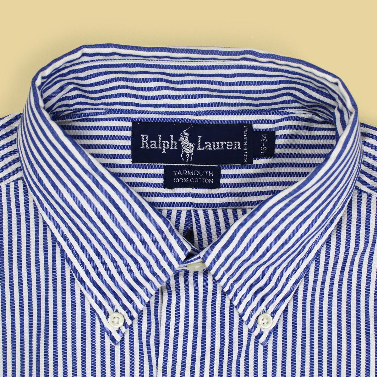 Vintage Polo Ralph Lauren Striped Cotton Button-Down Yarmouth Shirt