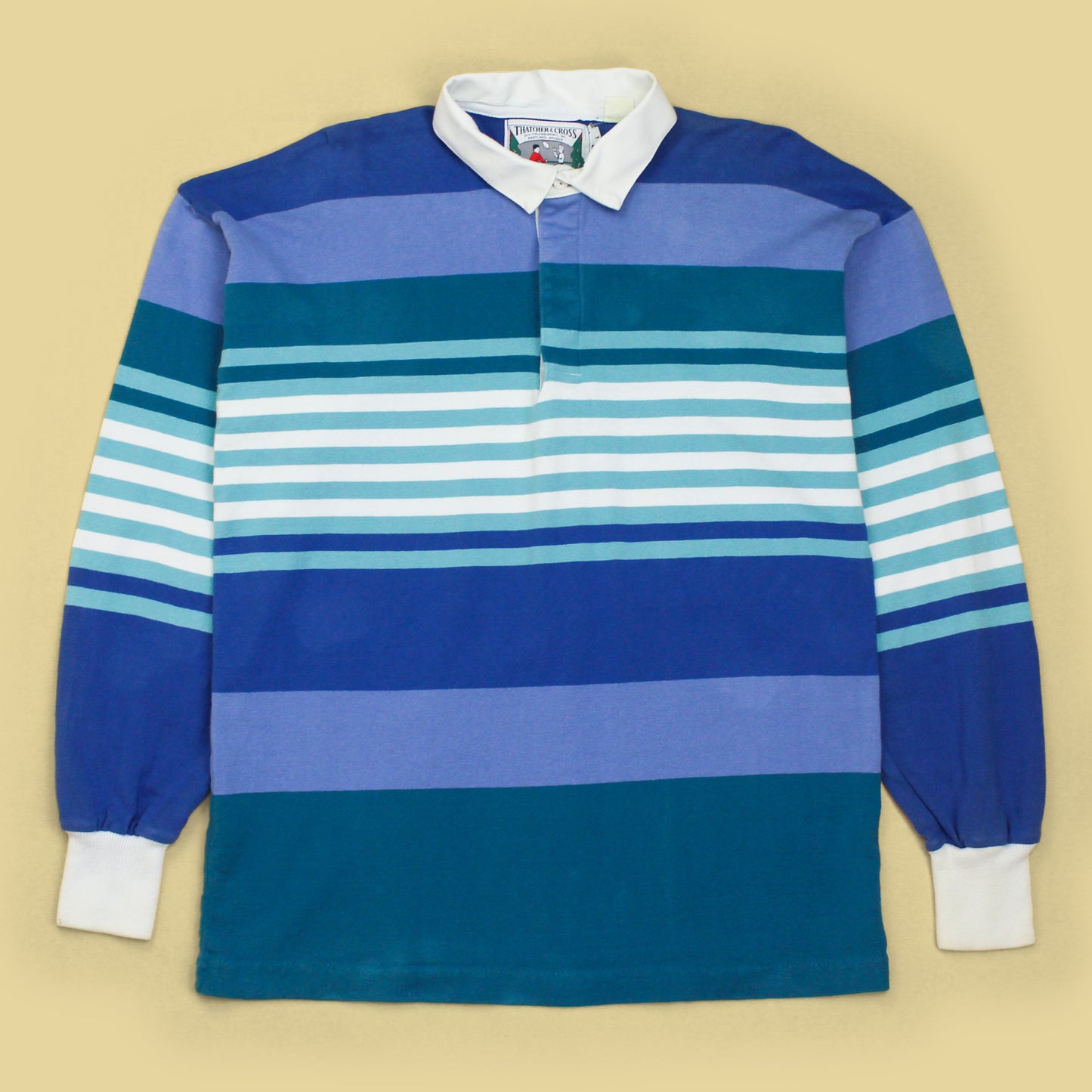 Vintage Thatcher & Cross Striped Rugby Shirt