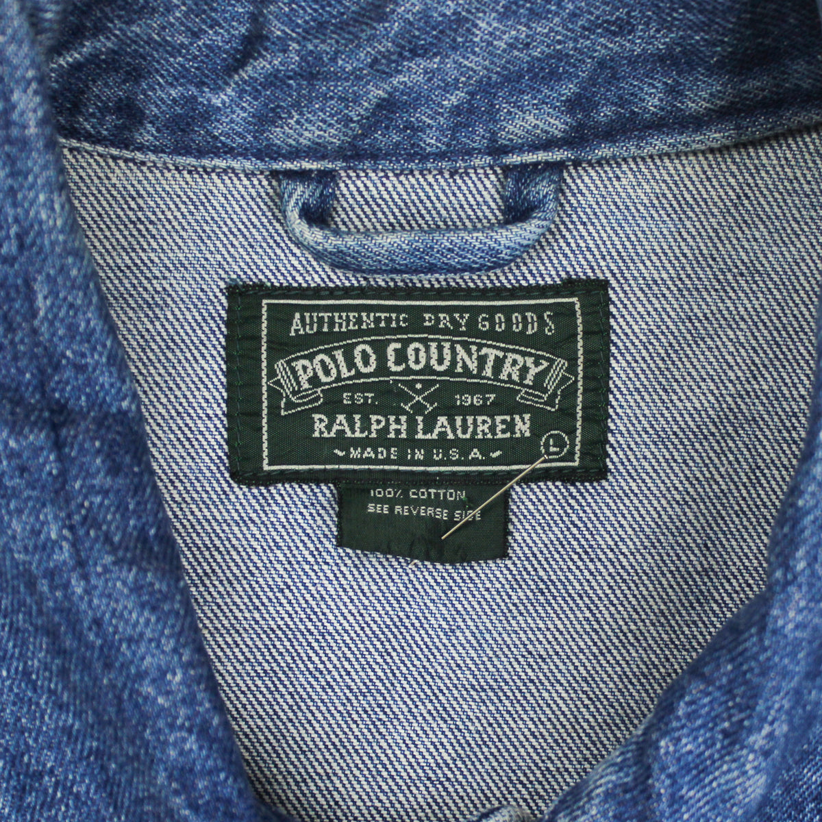 Vintage Polo Country Denim Fireman Jacket