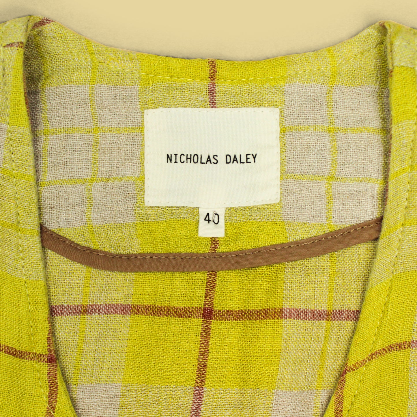 Nicholas Daley Check Linen Cardigan
