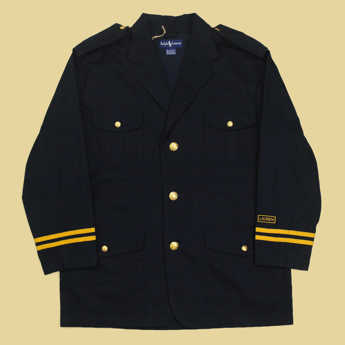 Vintage Polo Ralph Lauren Cotton Naval Uniform Jacket