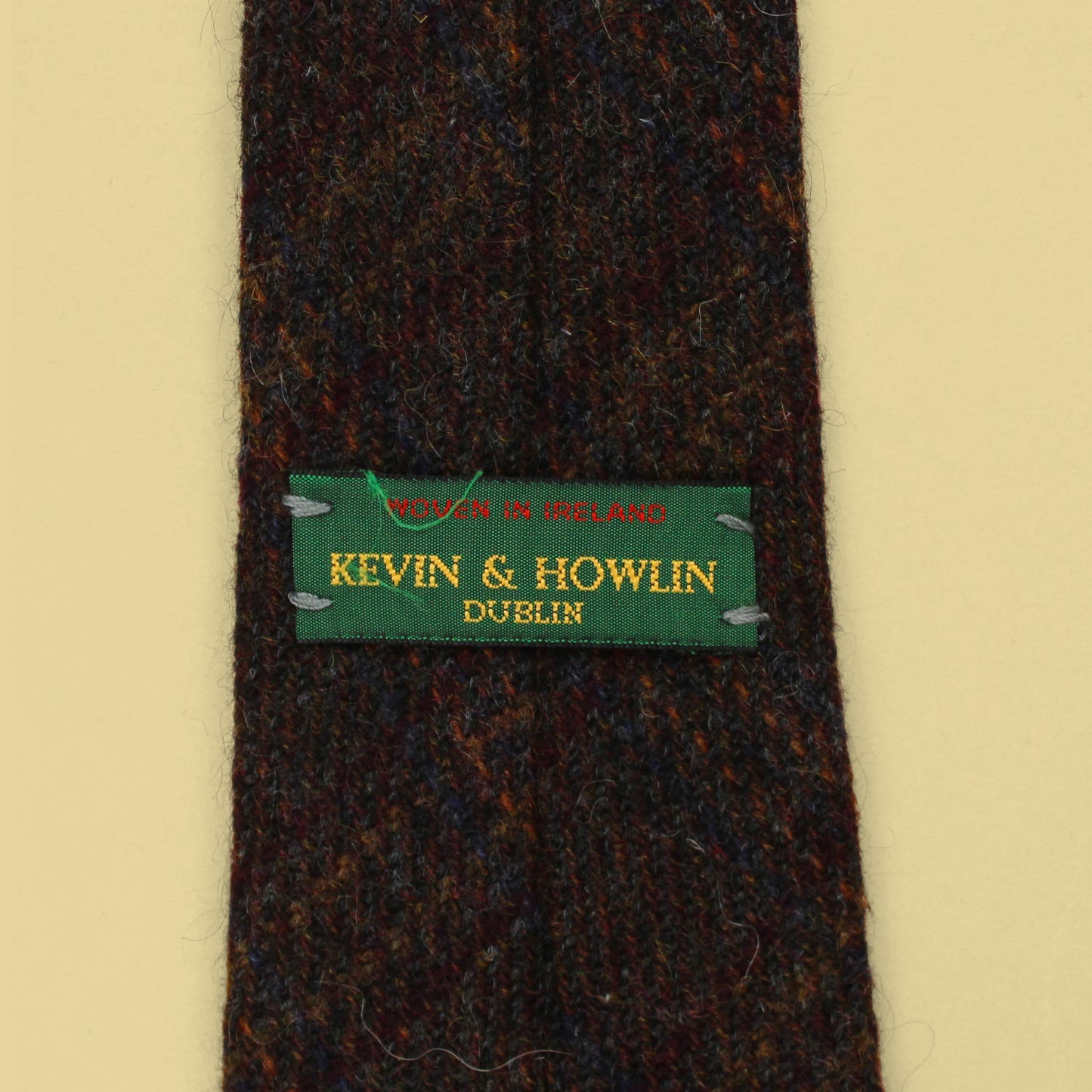 Kevin & Howlin Check Wool Tweed Tie