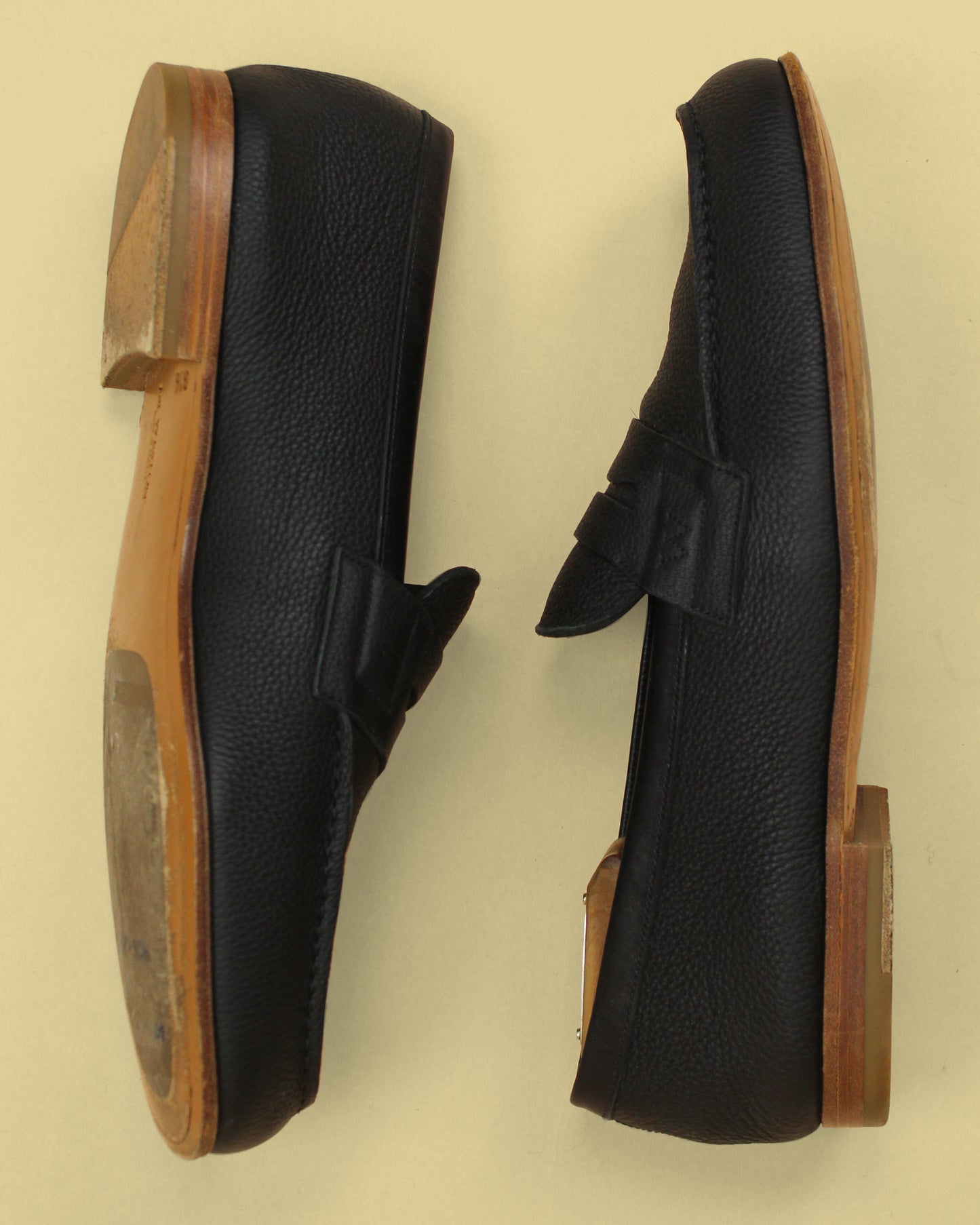 J.M. Weston Pebble Grain Leather Le Moc Loafers