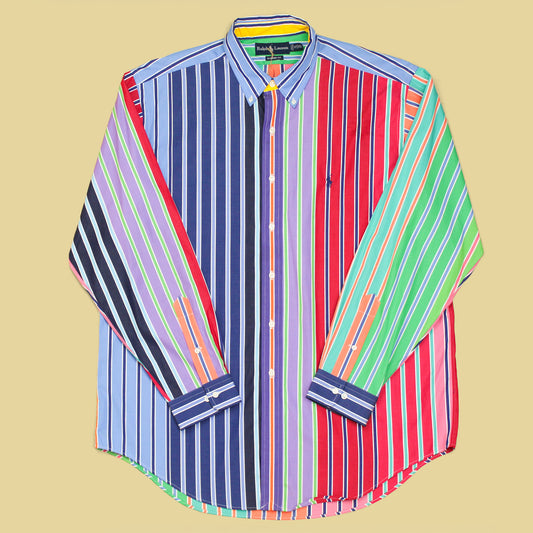 Polo Ralph Lauren Variegated Stripe Button Down Fun Shirt