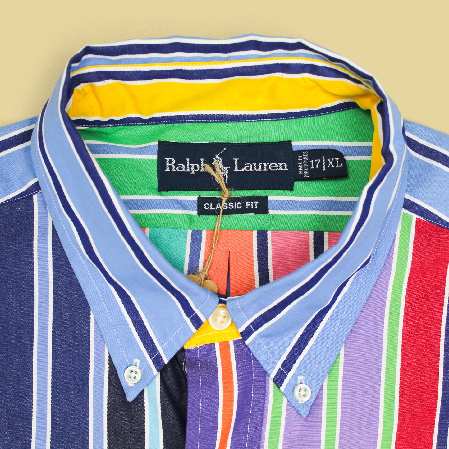 Polo Ralph Lauren Variegated Stripe Button Down Fun Shirt