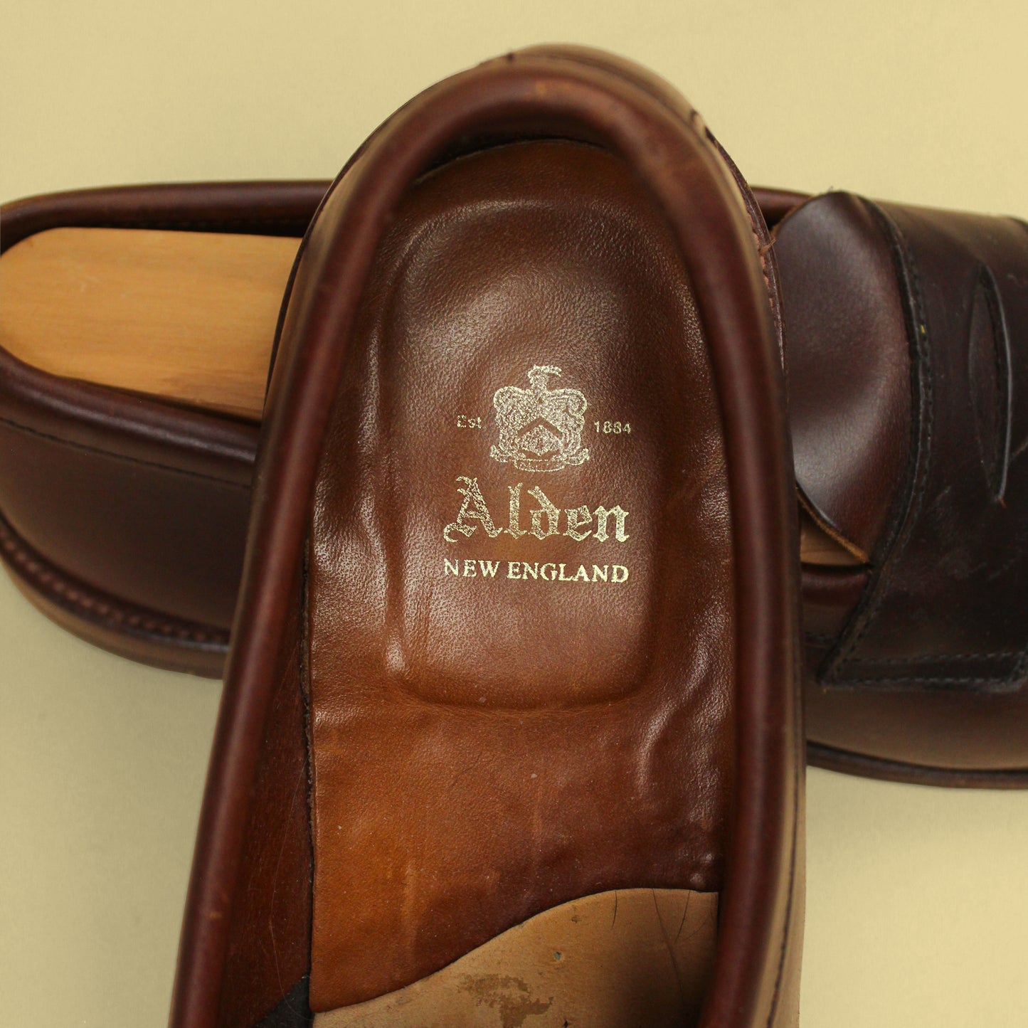Alden Brown Chromexcel Leisure Handsewn Penny Loafers