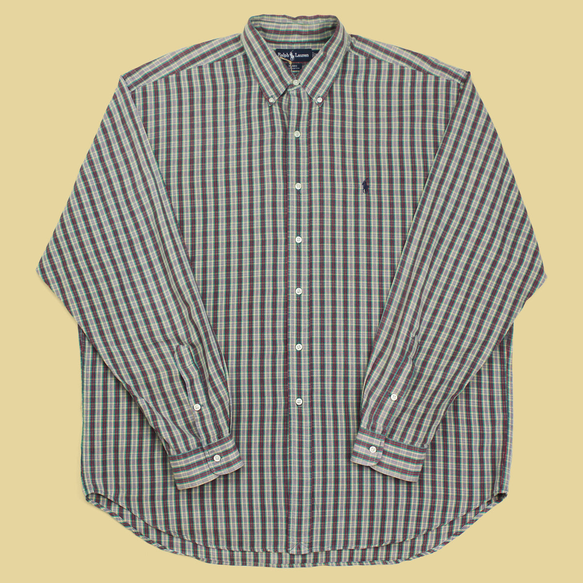 Vintage Polo Ralph Lauren Plaid Cotton Button-Down Blaire Shirt
