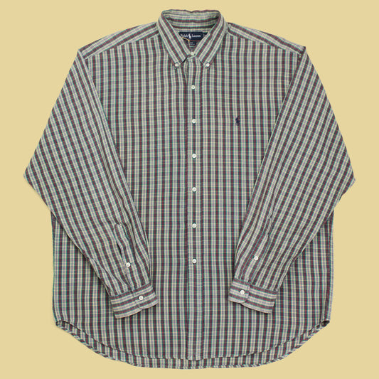 Vintage Polo Ralph Lauren Plaid Cotton Button-Down Blaire Shirt