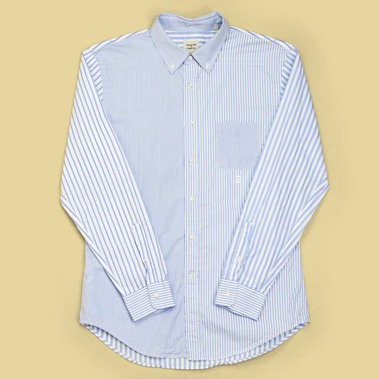 Wooster + Lardini Variegated Stripe Button Down Fun Shirt