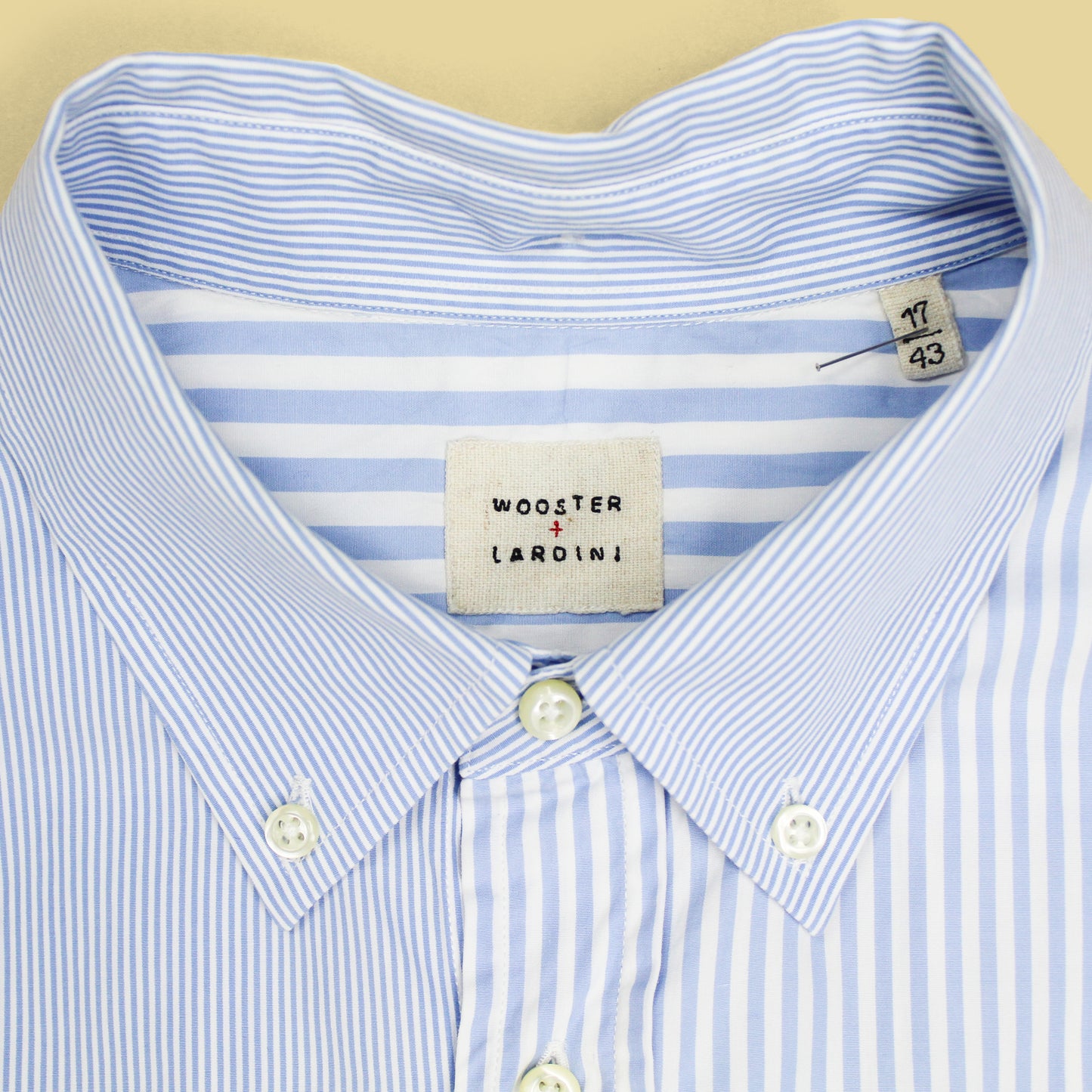 Wooster + Lardini Variegated Stripe Button Down Fun Shirt