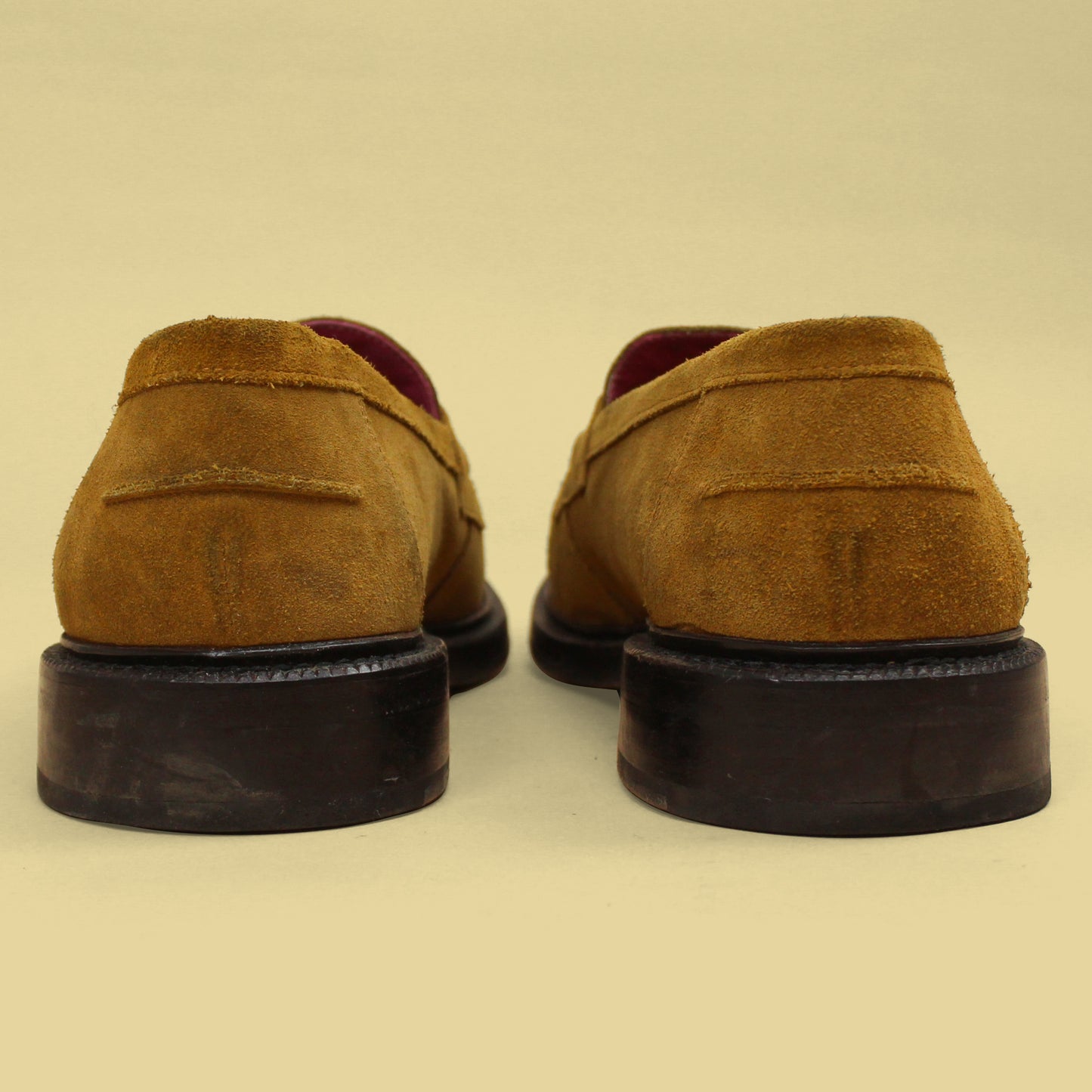 Blackstock & Weber Cinnamon Quilt Suede Ellis Penny Loafers