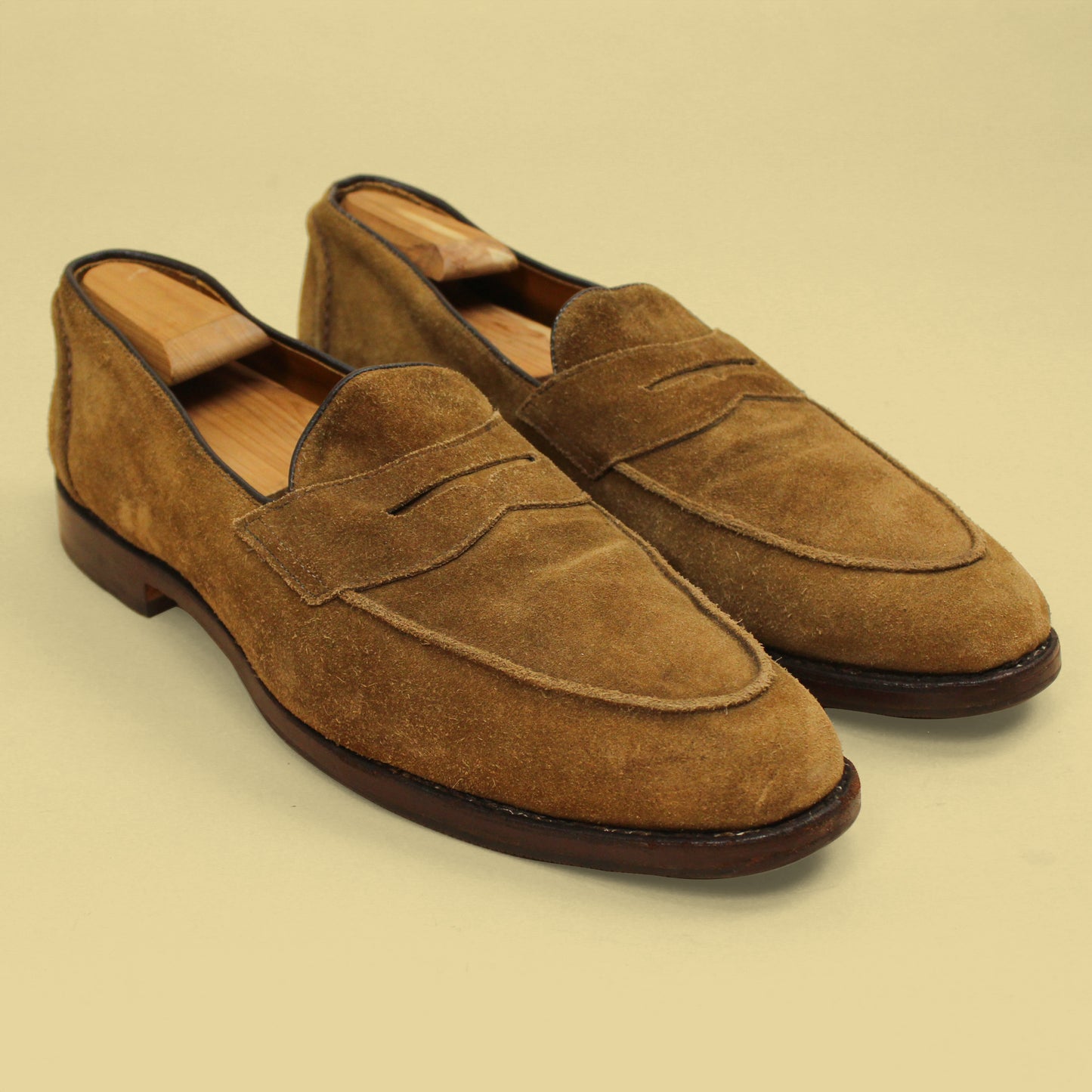 Ralph Lauren Purple Label Snuff Suede Penny Loafers