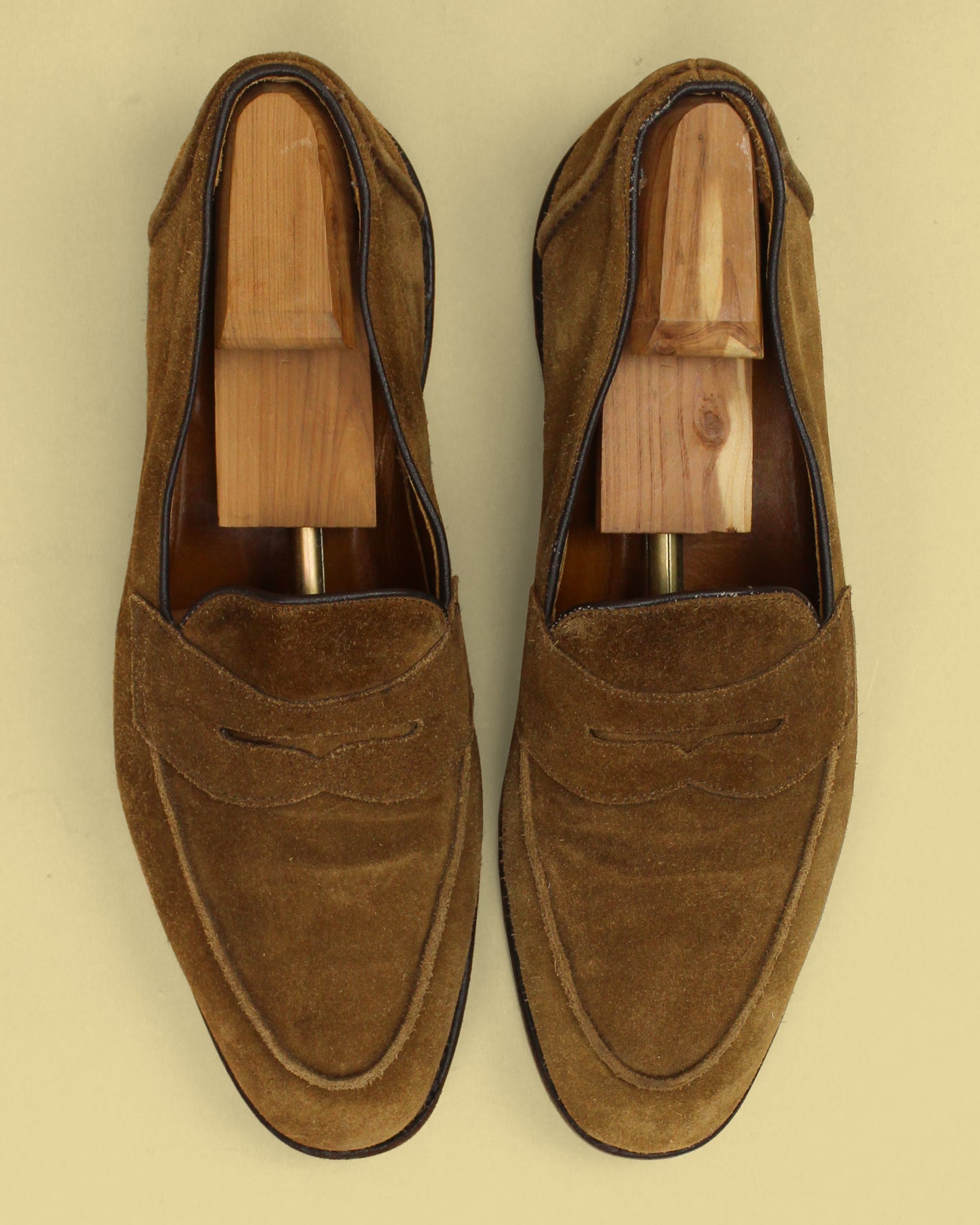 Ralph Lauren Purple Label Snuff Suede Penny Loafers
