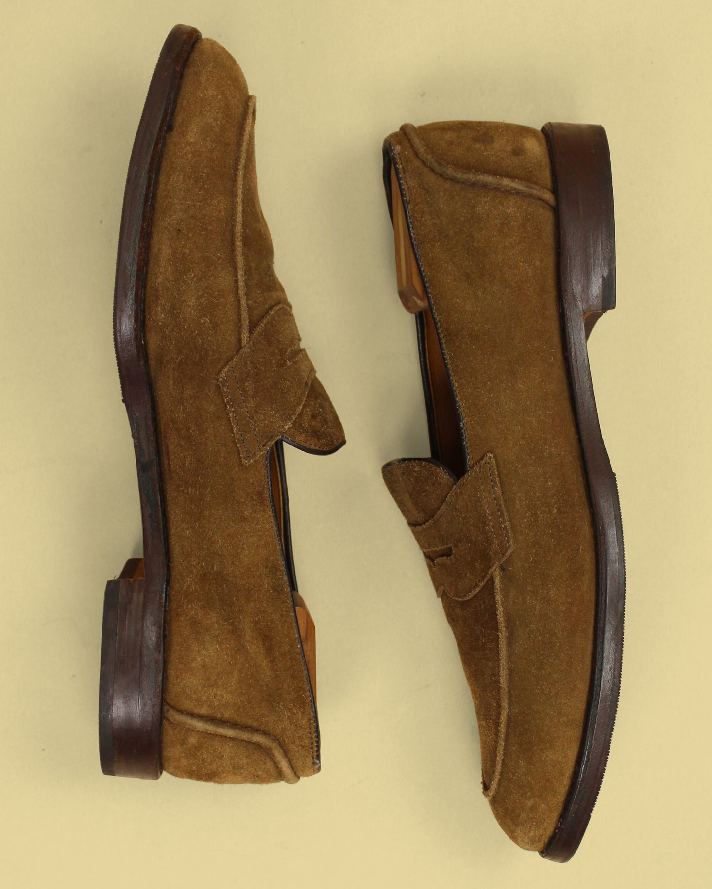 Ralph Lauren Purple Label Snuff Suede Penny Loafers