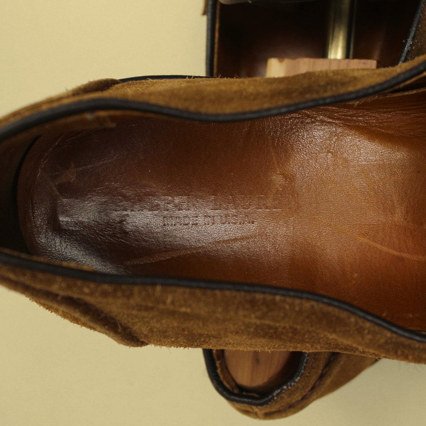 Ralph Lauren Purple Label Snuff Suede Penny Loafers