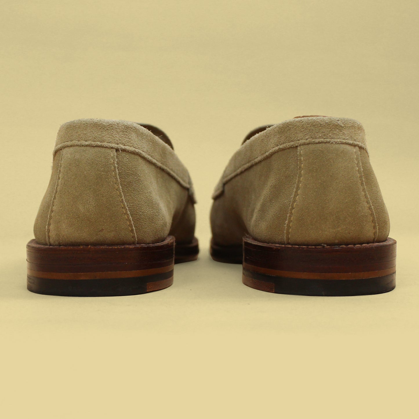 Alden Tan Suede Unlined Leisure Handsewn Penny Loafers