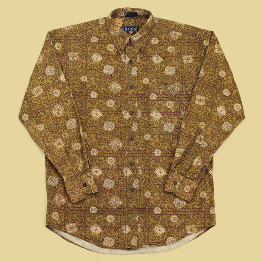 Vintage Chaps Ralph Lauren Paisley Print Cotton Twill Button-Down Shirt
