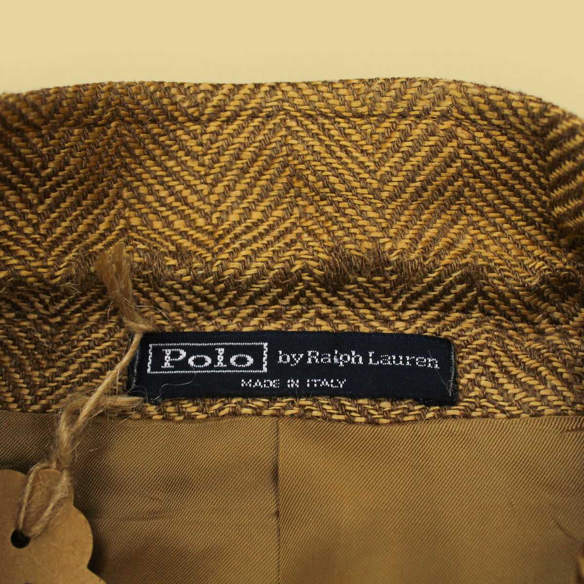 Polo Ralph Lauren Linen Silk Herringbone Tweed Half-Belt Sport Coat