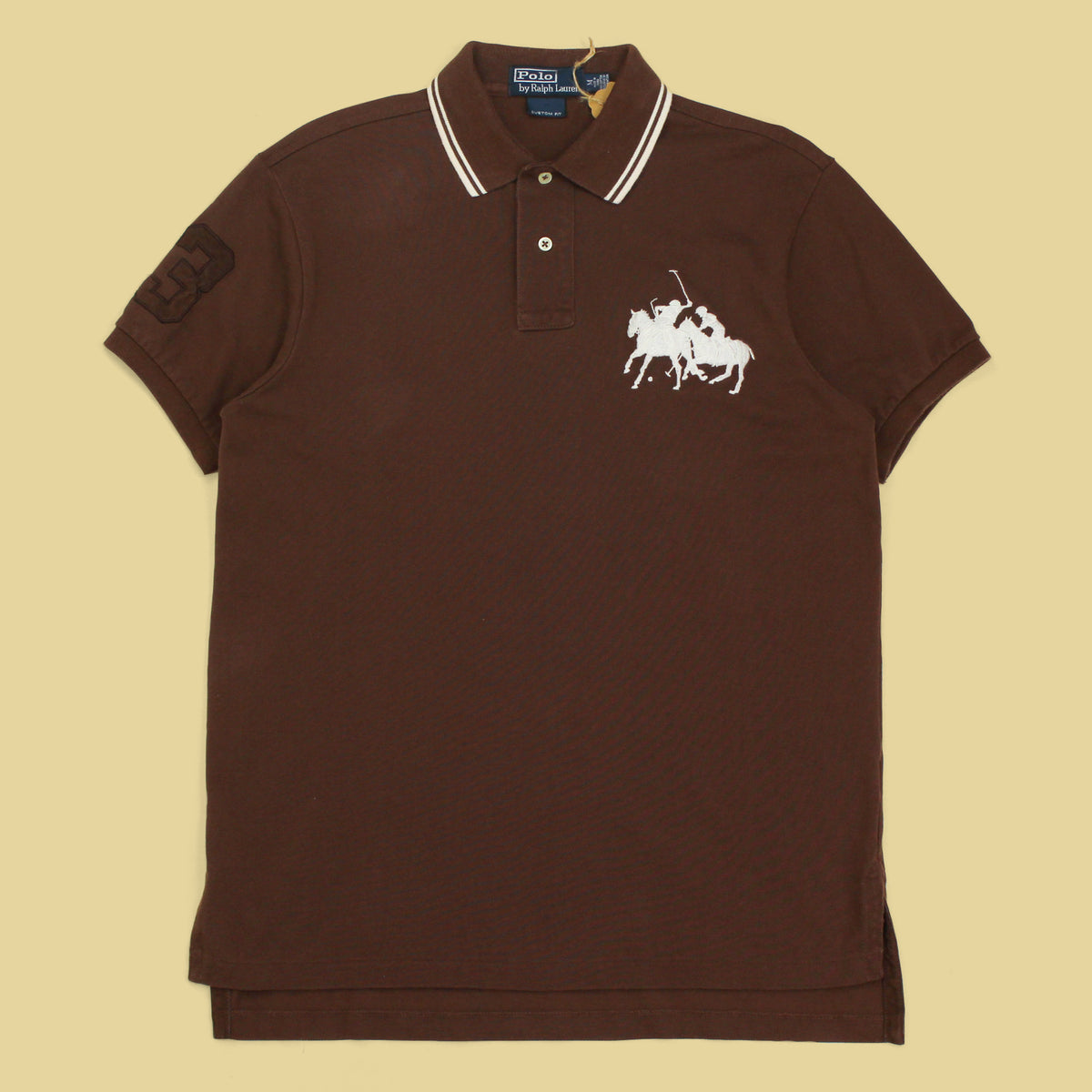 Polo Ralph Lauren Double Horseman Big Pony Embroidered Pique Knit Polo Shirt
