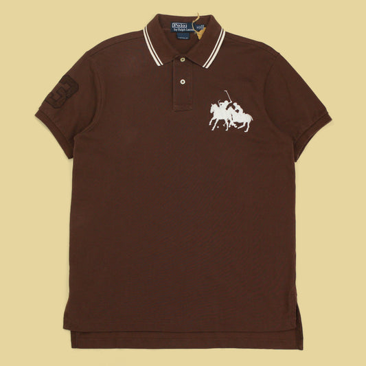 Polo Ralph Lauren Double Horseman Big Pony Embroidered Pique Knit Polo Shirt