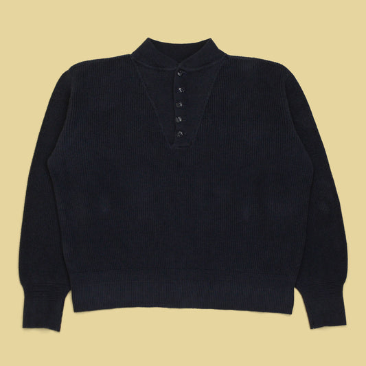 Vintage L.L. Bean Cotton Henley Sweater