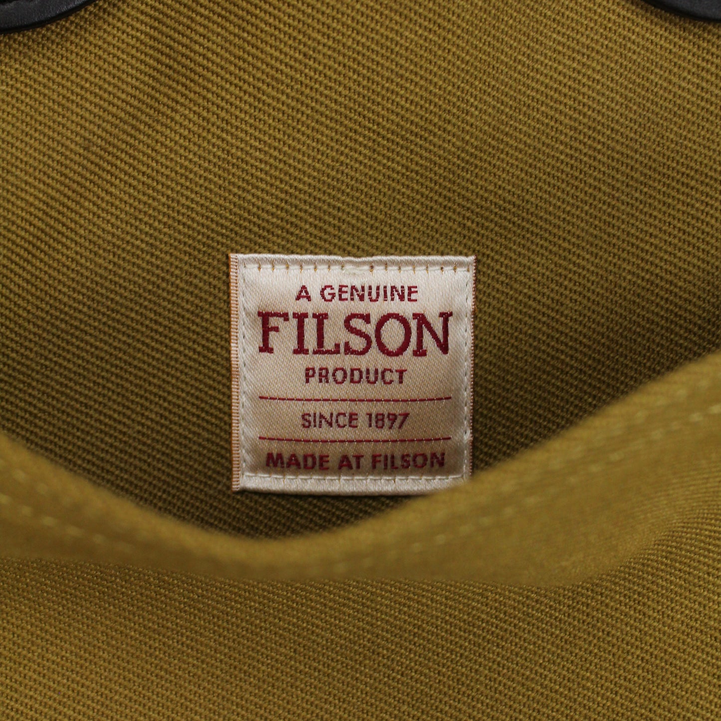Filson Rugged Twill Leather Strap Tote Bag