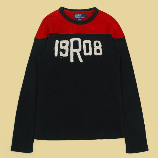 Polo Ralph Lauren 1908 Applique Football Jersey Style Long Sleeve T-Shirt