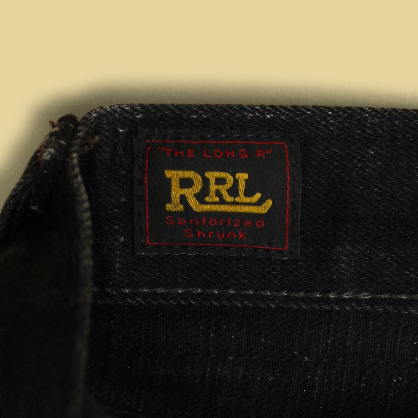 RRL Limited Edition Black Selvedge Denim High Slim Jeans