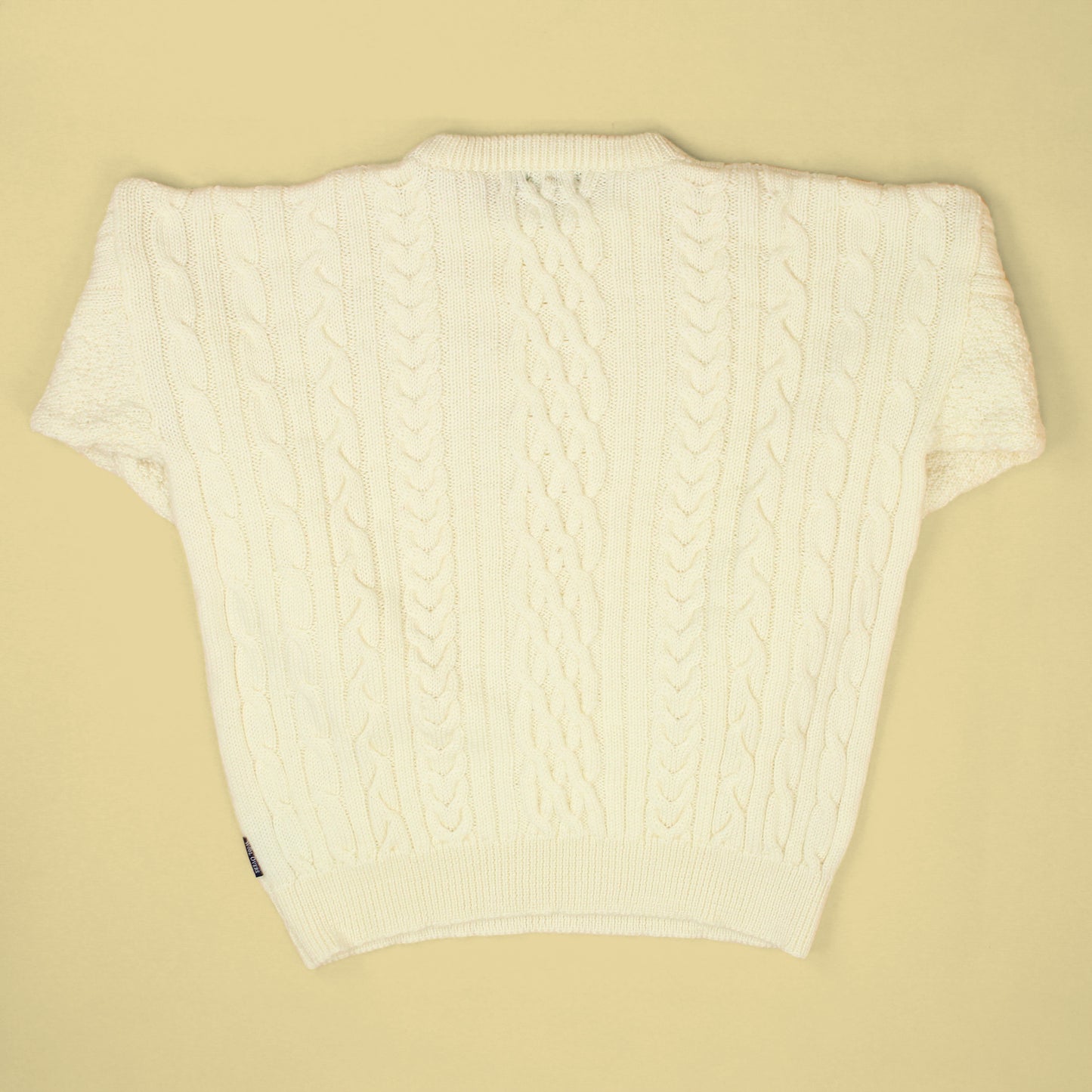 Woolovers Wool Aran Knit Crewneck Fisherman Sweater