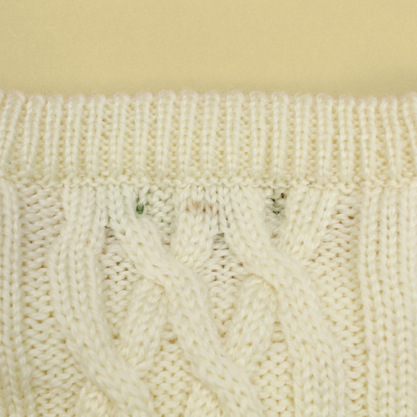 Woolovers Wool Aran Knit Crewneck Fisherman Sweater