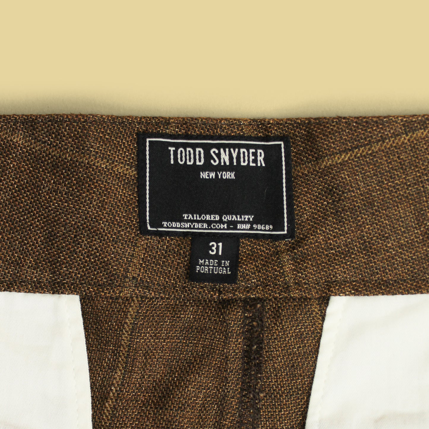 Todd Snyder Windowpane Linen Ghurka Pants