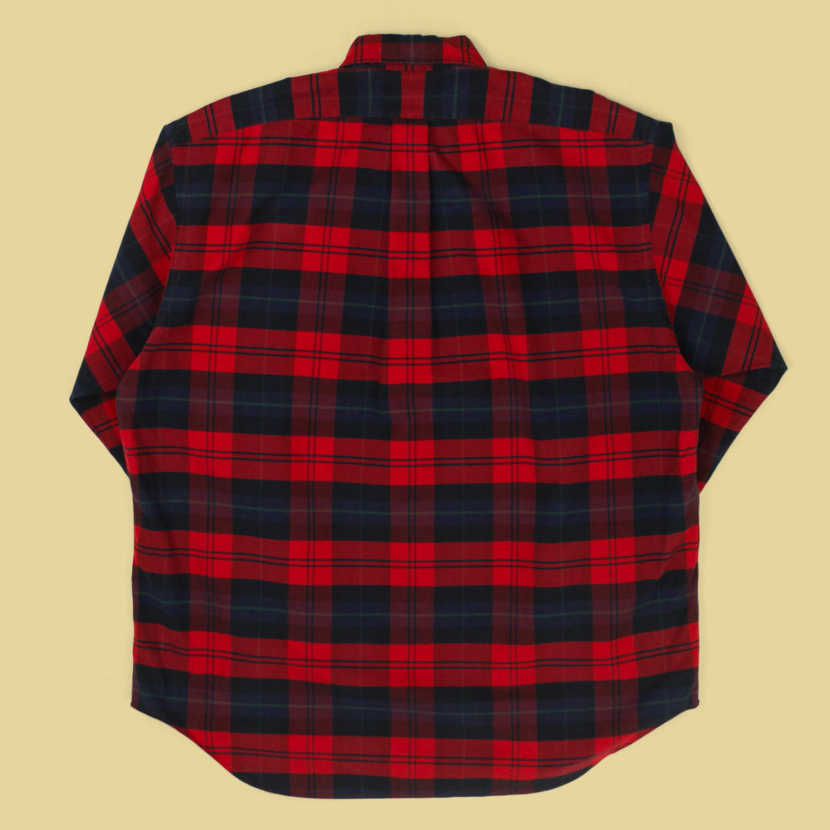 Vintage Polo Ralph Lauren Bear Embroidered Tartan Cotton Button-Down Blake Shirt