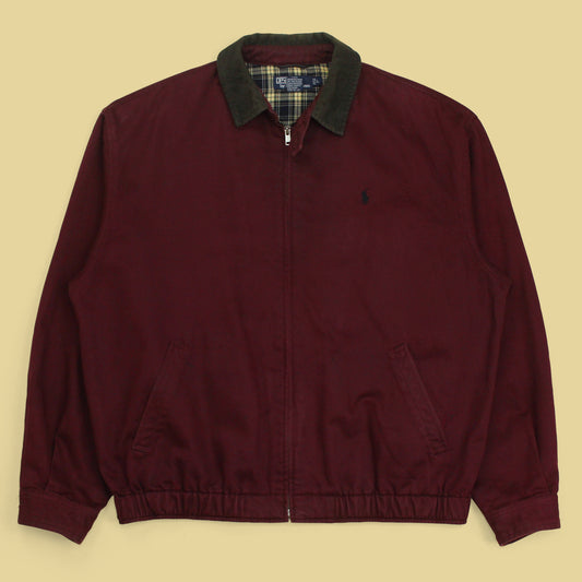 Polo Ralph Lauren Twill Cotton Flannel Lined Harrington Swing Jacket