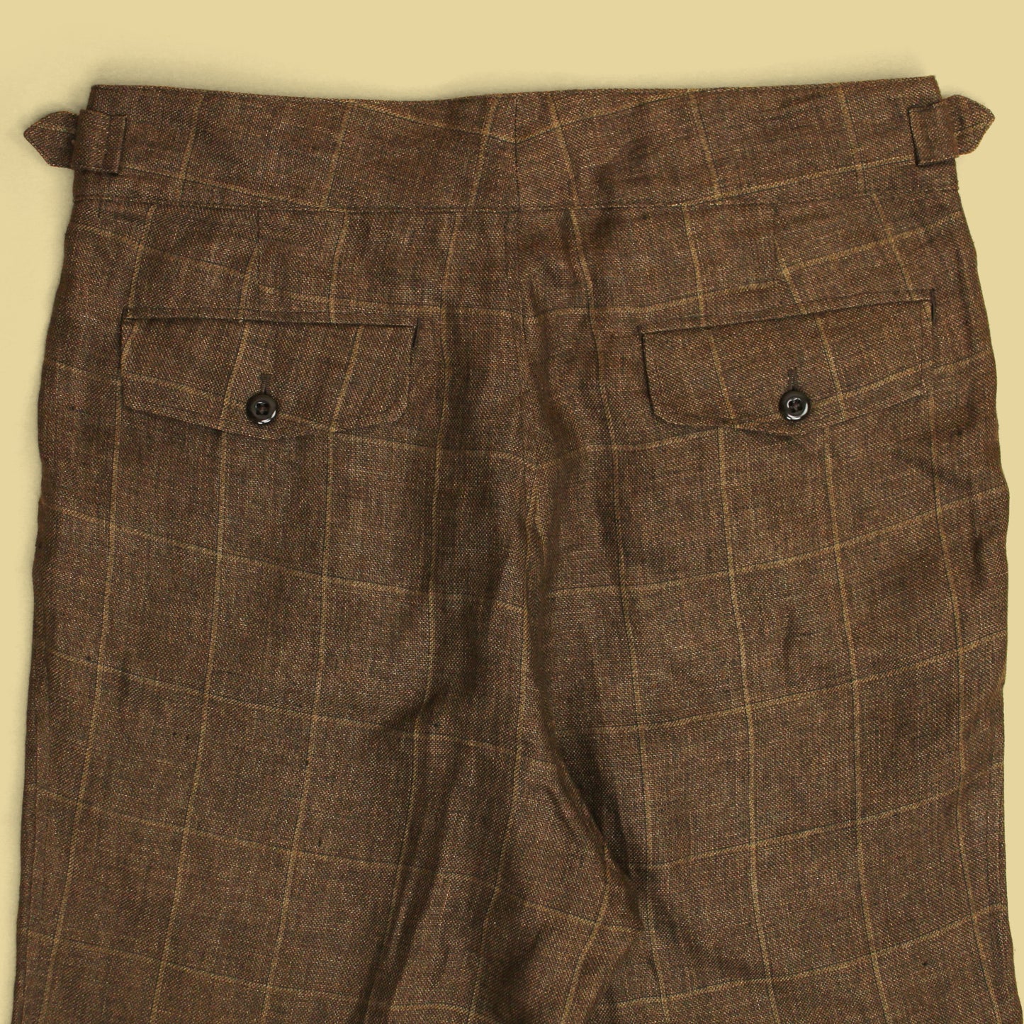 Todd Snyder Windowpane Linen Ghurka Pants