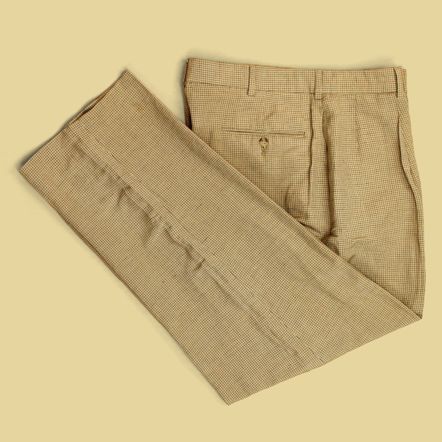 Vintage Polo Ralph Lauren Check Pleated Andrew Pants