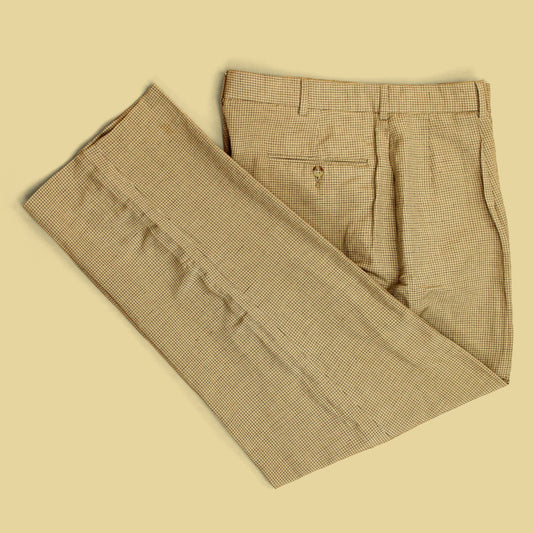 Vintage Polo Ralph Lauren Check Pleated Andrew Pants