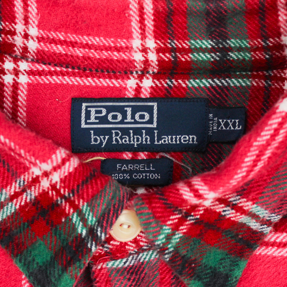 Vintage Polo Ralph Lauren Plaid Cotton Flannel Farrell Shirt