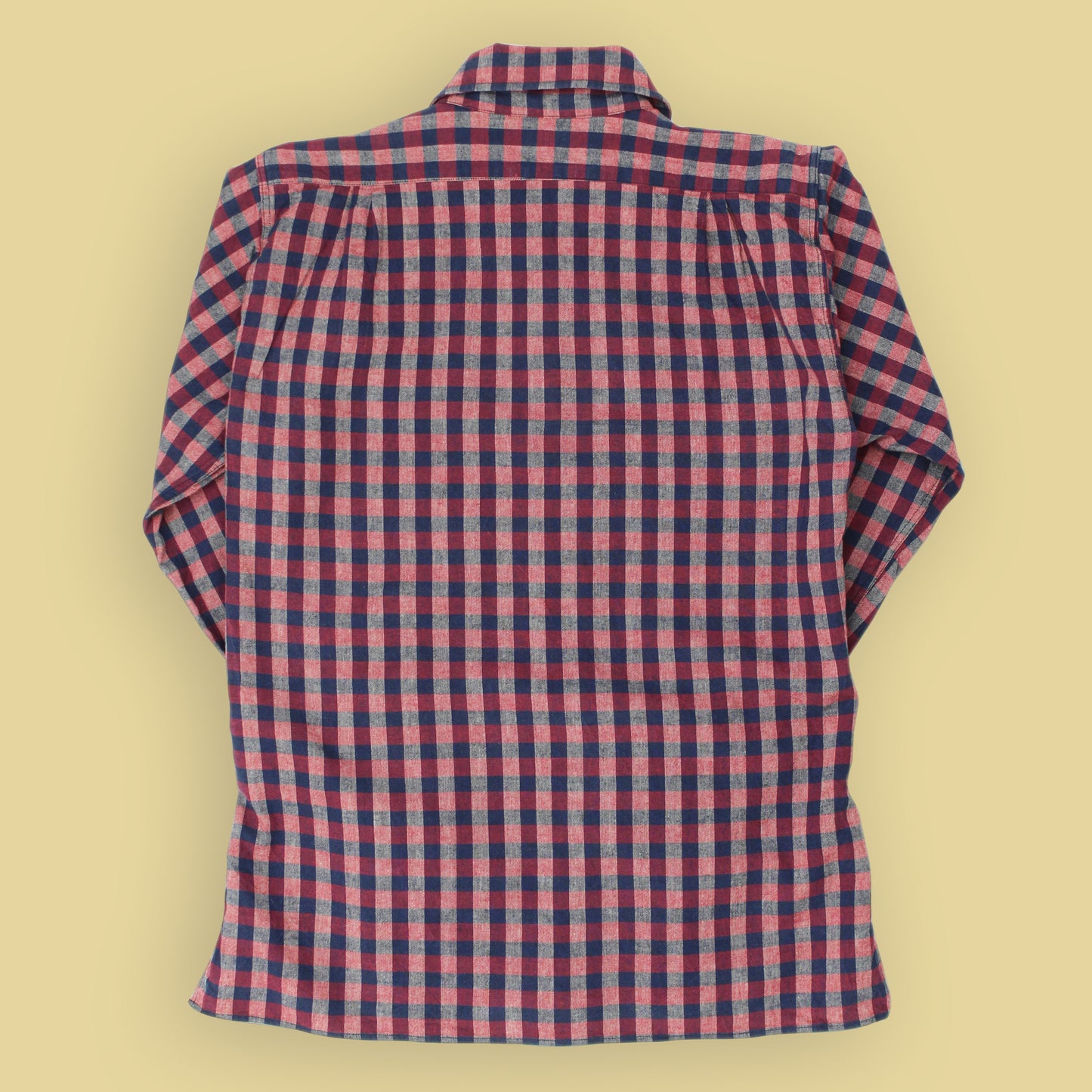 Mister Freedom Indigo Plaid Linen Blend Ranchero Shirt