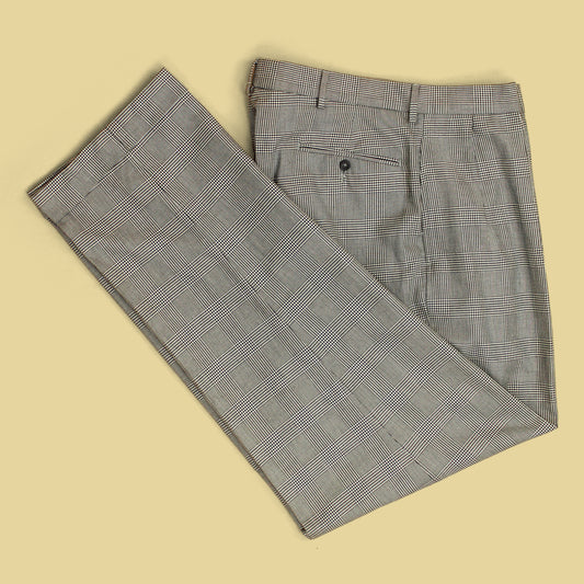 Vintage Polo Ralph Lauren Prince-of-Wales Check Cotton Pleated Trousers