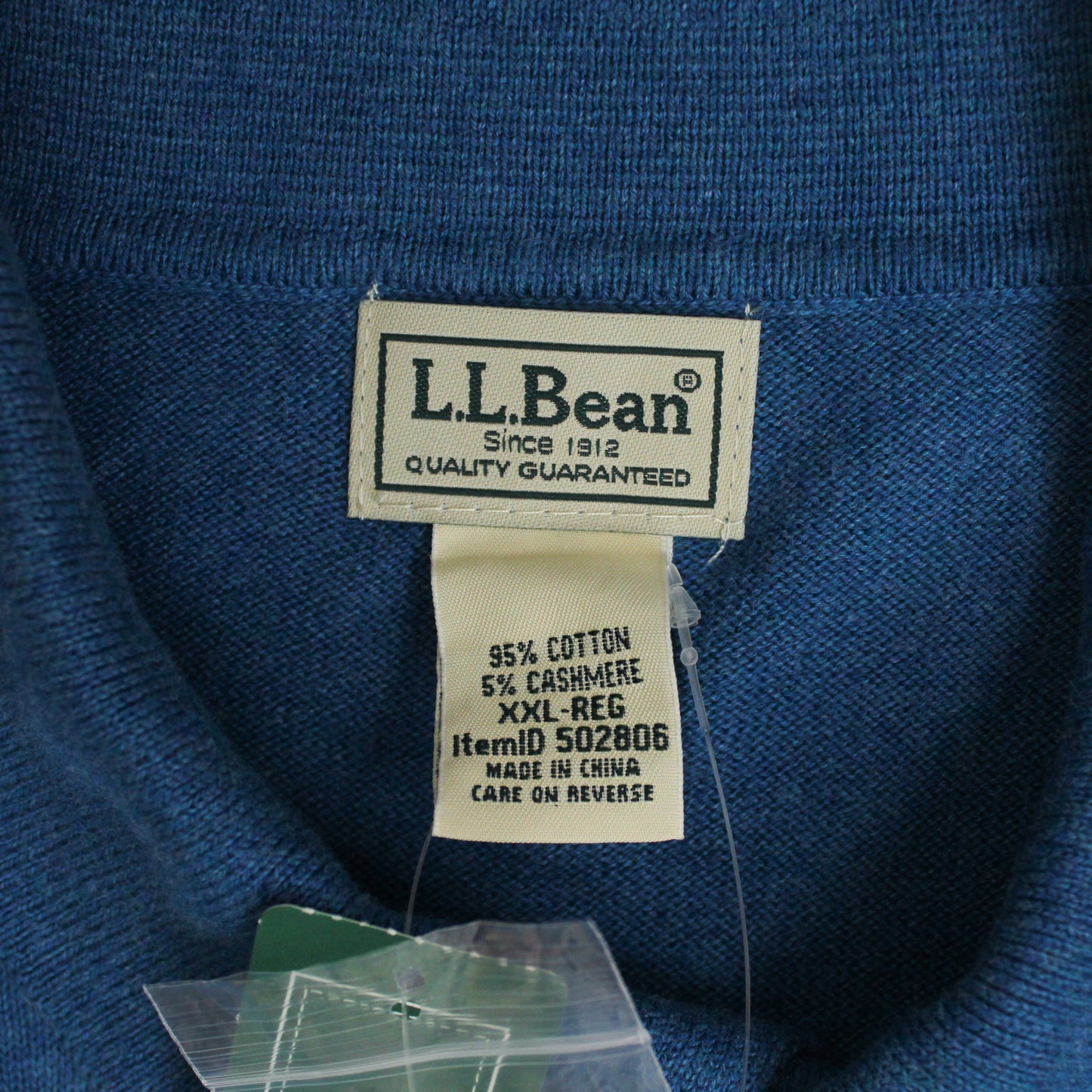 L.L. Bean Cotton Cashmere Knit Polo Sweater
